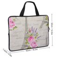 Bybiment Laptop Bag 17 Inch, Floral Pattern Eiffel Towers Waterproof