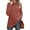 Deep Orange Red, variant on Female Tunic Tops Turtle-Neck Long Sleeve Shirts Oversized Fall Sweaters Side Split High Low Hemline Coffee Color XXL