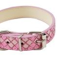 thumbnail image 5 of CHBORLESS 2 Pack PU Leather Dog Collar Shiny Diamond Bow Puppy Collar,Pink,L, 5 of 7