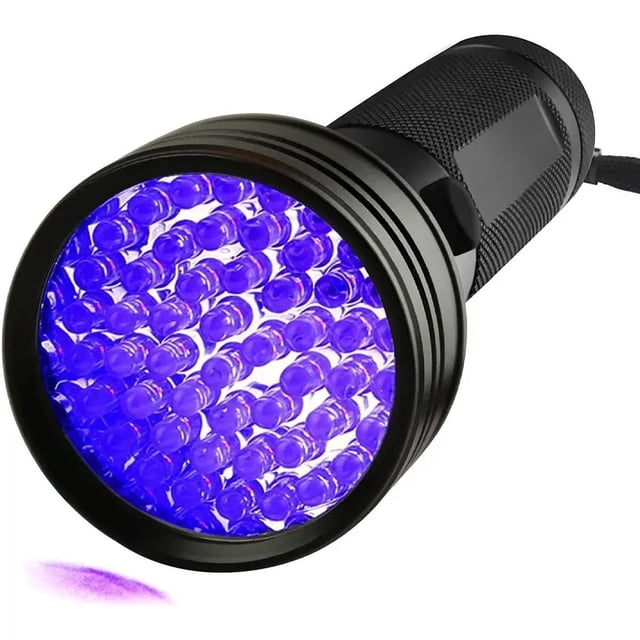 Linterna UV de 51 LED, luz negra, detector de luz negra ultravioleta para orina de perro, manchas de mascotas y chinches