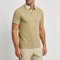 thumbnail image 6 of Rrxhxhs Golf Shirts for Men Summer Fashion Contrast Collared 2-Button Short Sleeve Leisure Thin Ice Silk Business Casual Tops,2XL, 6 of 7