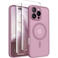 thumbnail image 1 of UTAH-Magnetic Compatible with iPhone 16 Pro Case, Upgraded [Full Camera Protection] [Compatible with MagSafe] Protective Translucent Matte Women Girl Phone Case Cover, Black Currant, 1 of 4