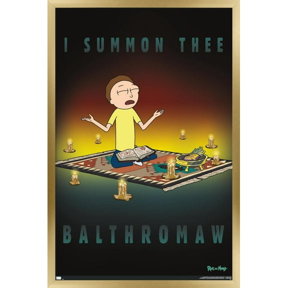 Rick And Morty - Balthromaw Wall Poster, 22.375" x 34", Framed