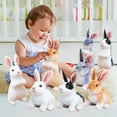 thumbnail image 4 of SATRINO Soft and Cute Plush Rabbit,Small Flower Skirt Wearing Bow Rabbit Toys,Can Embrace Stuffed Animal Rabbit,Washable,Children'S Girls Party Easter Birthday Home Decoration, 4 of 8