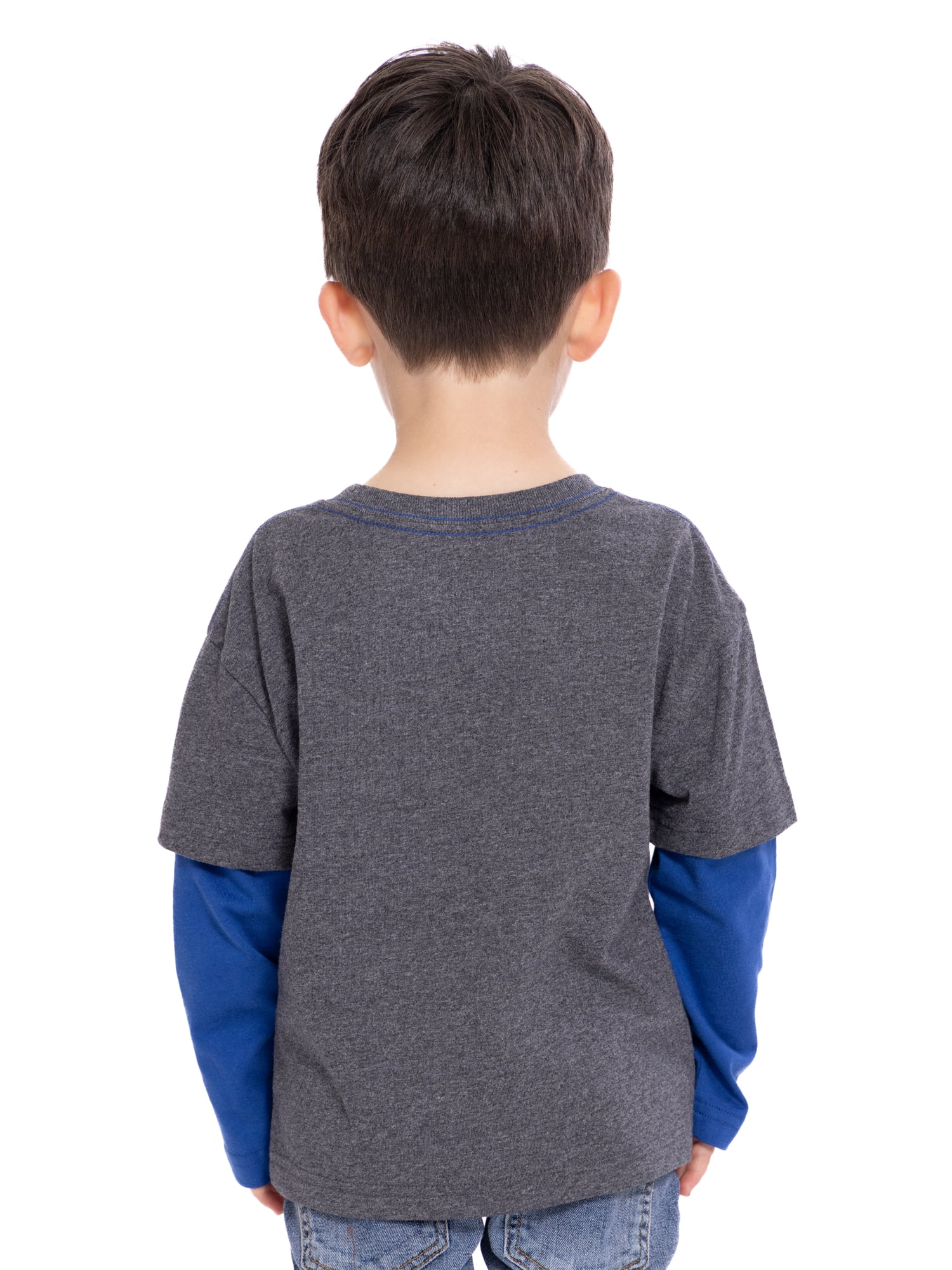 Wonder Nation Toddler Boys Hangdown Graphic Tee with Long Sleeves, Sizes 12M-5T