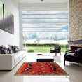 thumbnail image 7 of Ahgly Company Machine Washable Indoor Round Traditional Red Brown Area Rugs, 3' Round, 7 of 7