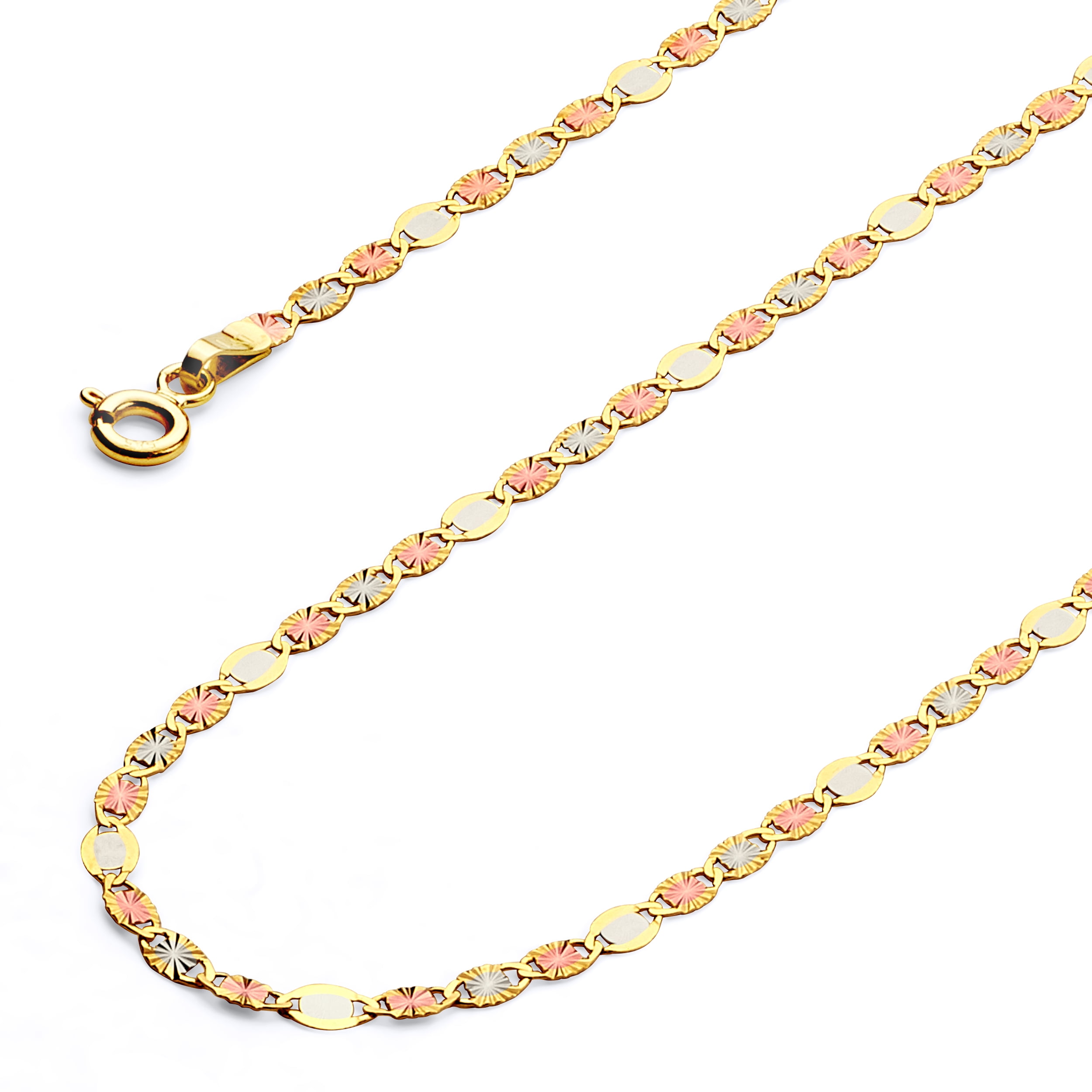 Tri color gold chain sale