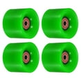 thumbnail image 1 of Unique Bargains Roues de Longboard 60mm avec Roulements ABEC-9 Roues de Rue pour Skateboards Cruiser 80A, Rouge Vert 4 Pack, 1 of 4