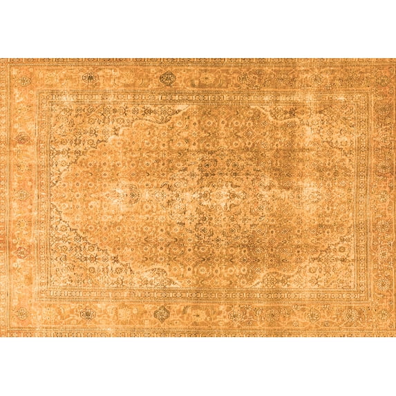 Ahgly Company Indoor Rectangle Persian Orange Traditional Area Rugs, 7' x 10'