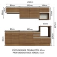 thumbnail image 3 of Cocina Integral Completa Modular Madesa Glamy 260cm MM 02, 3 of 5