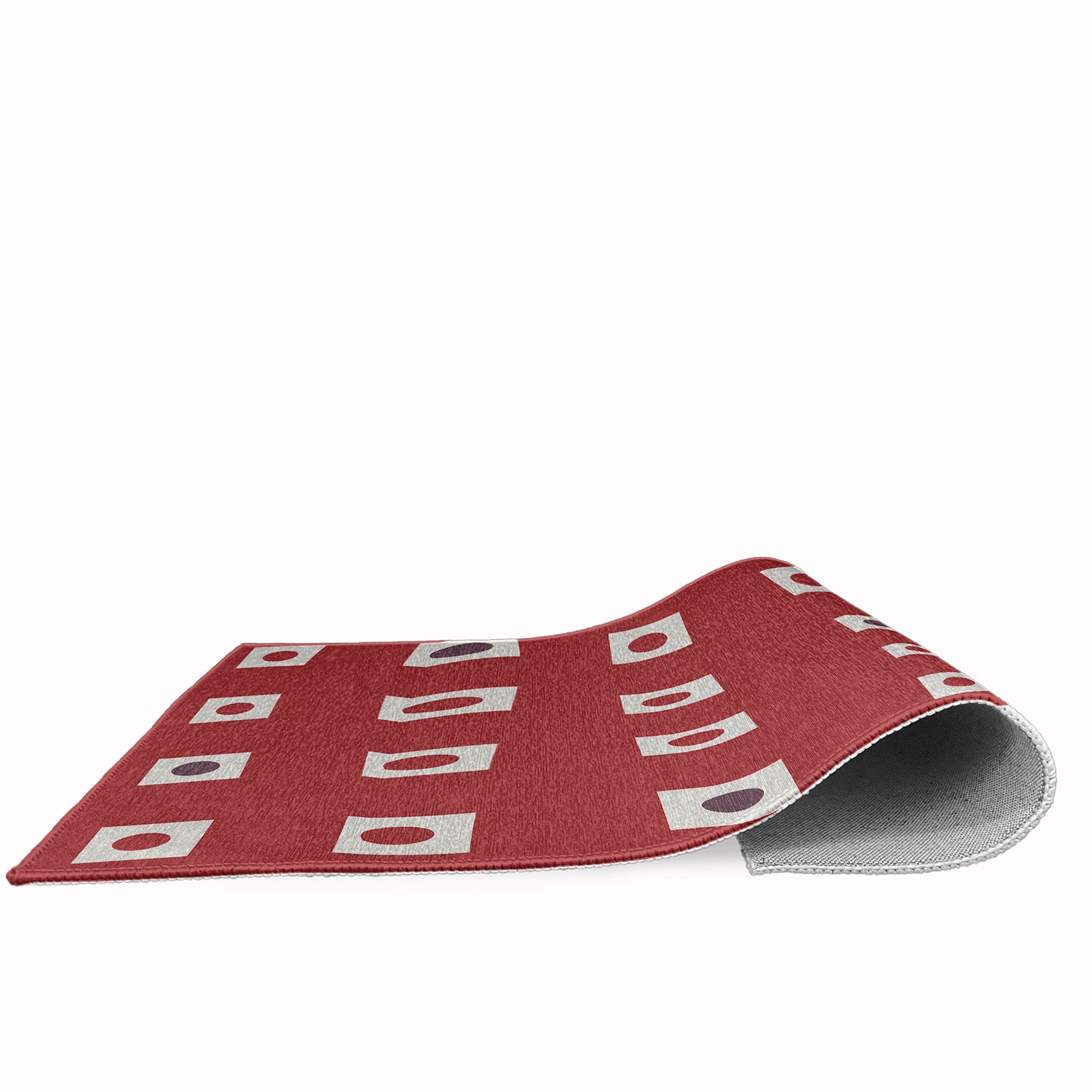 Simply Daisy 2' x 3' Li'l Boxes Chenille Rug, Ligonberry Red