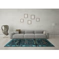 thumbnail image 3 of Ahgly Company Indoor Square Persian Light Blue Traditional Area Rugs, 5' Square, 3 of 4