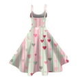 thumbnail image 3 of LWavelet Valentine's 2026 Backless Lace Heart Dress, Women's Romantic Rose Pattern Sleeveless Flowy A Line Sundresses Pink S, 3 of 3