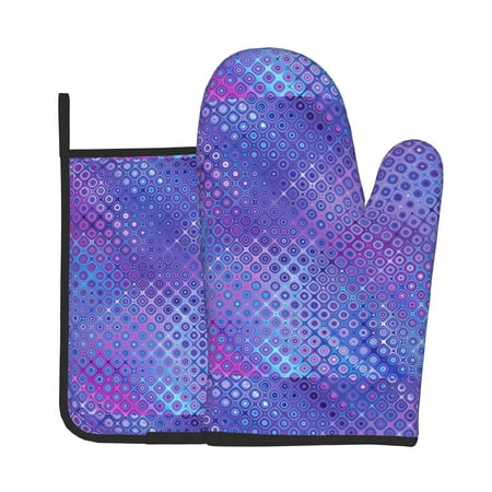 

Oven Gloves Hot Pads For Kitchen Decor Colorful Abstract Background Heat Resistant 2pcs For Cooking Baking Bbq