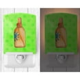 thumbnail image 2 of Caroline's Treasures BB8260CNL Message in a Bottle Green Polkadot Ceramic Night Light, Green, 6x4x3", multicolor, 2 of 2