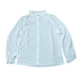 thumbnail image 2 of JIAYUE Girls Blouses Tops Ruffle Detail Stand Collar Long Sleeve Solid Color For Children Polished Look Wear, 2 of 4