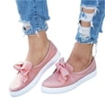 thumbnail image 3 of Willtoo Platform Sneakers for Women - Comfortable Slip On Shoes with Bow Pink, 3 of 6