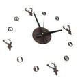 thumbnail image 5 of Frameless Wall Clock Deer Head 3D Effect Self Adhesive DIY Clock with Silent Movement for Living Room Bedroom Office, 5 of 8