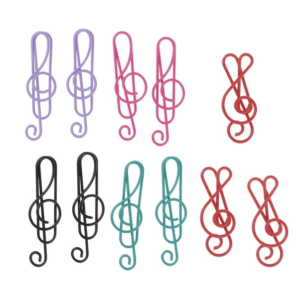 20 Pcs de Pinzas de Papel Hecho de Material Metal Apto para de Lectura de Libro, Símbolos de Música