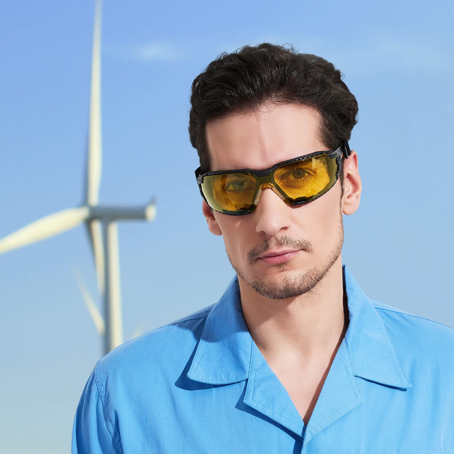 ProtectX Safety Glasses Foam Lens Wrap w Strap, Scratch Resistant Anti Fog Polycarbonate Lenses ANSI Z87.1 with UV Protection