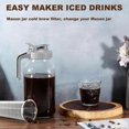 thumbnail image 3 of Cold Brew Coffee Filter for 32 OZ Wide Mouth Mason Jar, 304 Stainless Steel Strainer with Seal Ring for Iced Drinks, Sun Tea Infuser and Cold Brew Cof, 3 of 4