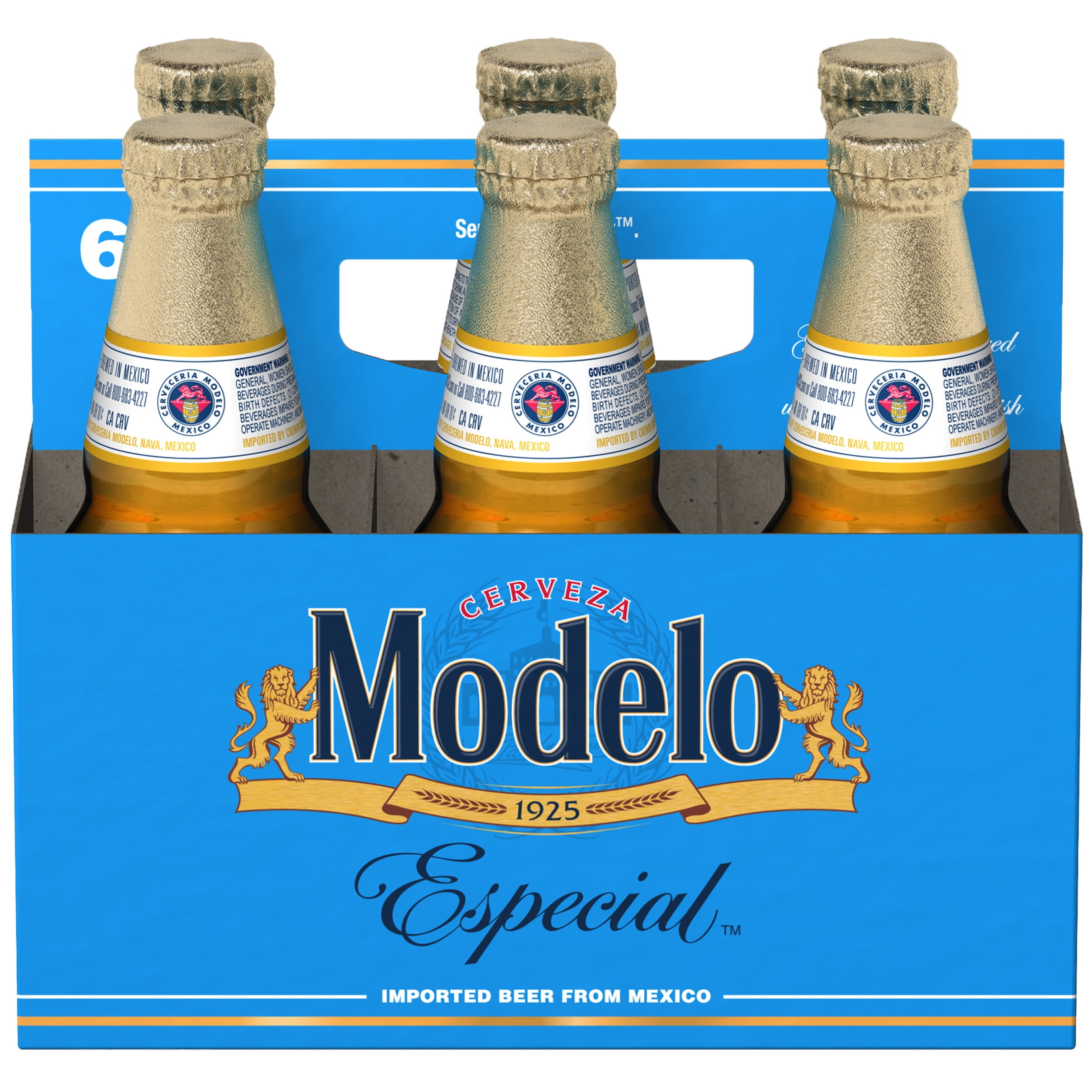 Modelo Especial Mexican Lager Import Beer, 6 pack 12 fl. oz. Bottles, 4.4% ABV