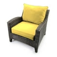 thumbnail image 3 of Jordan Manufacturing 46.5" x 24" Sunray Yellow Solid Rectangular Outdoor Deep Seat Chair Cushion Set with Welt, 3 of 11