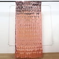 thumbnail image 2 of Balsa Circle Metallic Rose Gold Rectangle 6 feet Foil Tassels Fringe Backdrop Curtains Party, 2 of 8