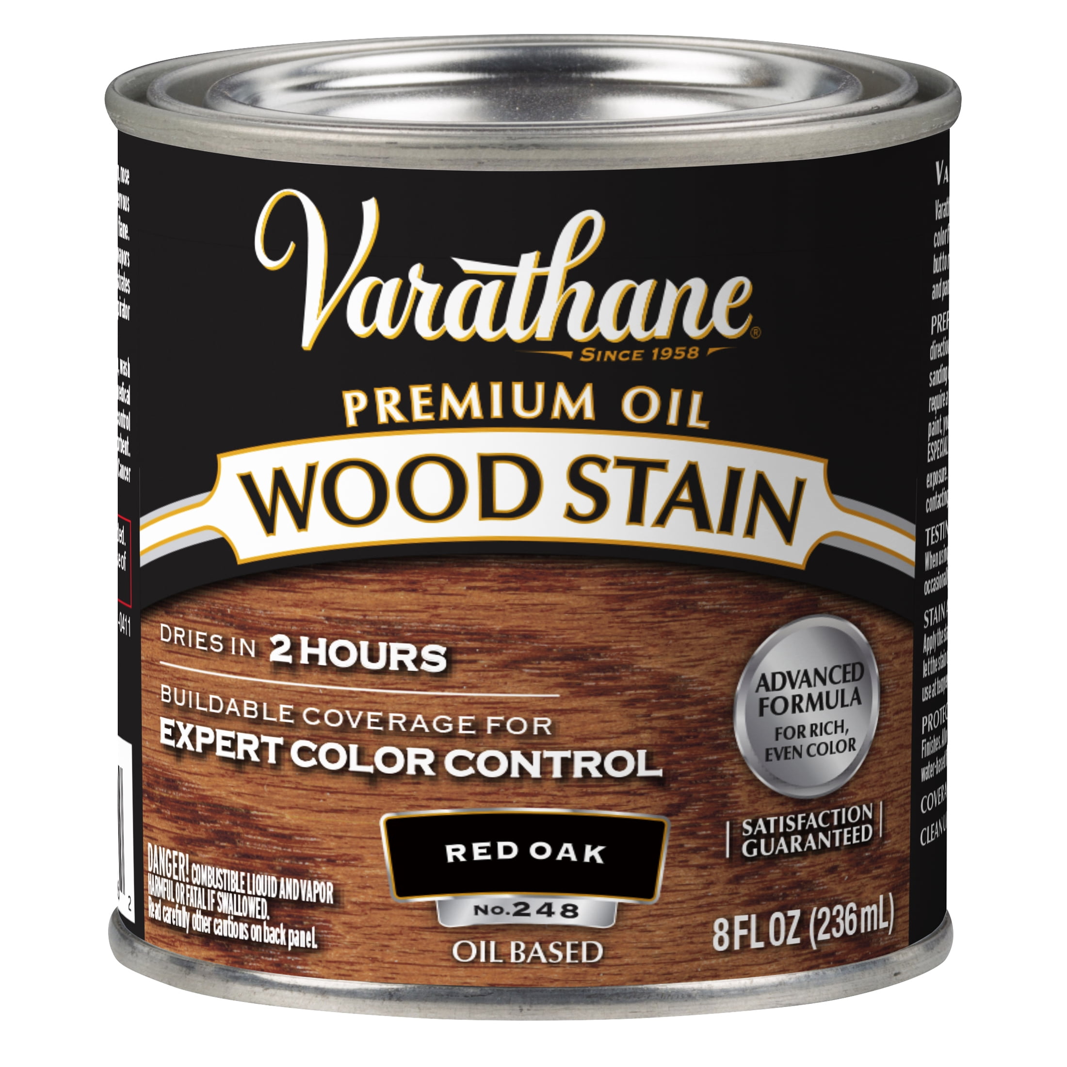 4 Pack, Red Oak, Varathane Premium Oil-Based Interior Wood Stain-211800, Half Pint