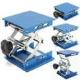 thumbnail image 1 of 2pcs 4Inch Aluminum Alloy Laboratory Jack Scissor Lift Platform / Foldable Lifting Table Pad Height Control, 1 of 7