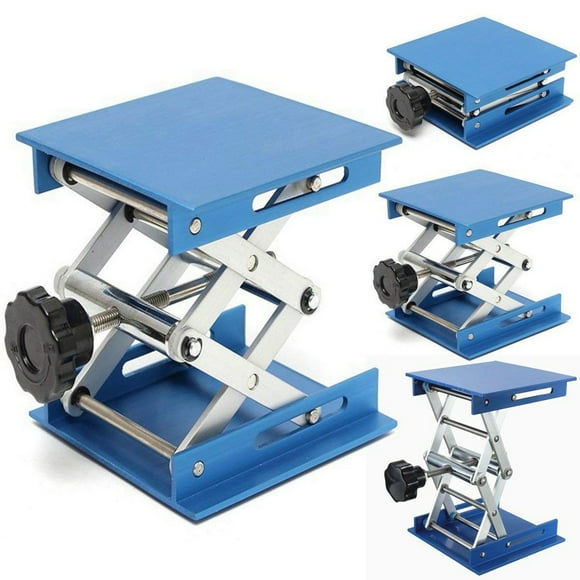 2pcs 4Inch Aluminum Alloy Laboratory Jack Scissor Lift Platform / Foldable Lifting Table Pad Height Control