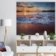 thumbnail image 3 of Design Art - Blue Sea Waves during Sunset, 3 of 5