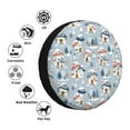 thumbnail image 4 of Salouo cute Mushroom Village Print Spare Tire Cover 14-17 inch Spare Tire Protector Universal Tough Tire Wheel Cover for Trailer SUV and Truck-16 inch, 4 of 6
