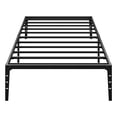 thumbnail image 2 of Yesfashion 14 Inch Twin Metal Platform Bed Frame Heavy Duty Steel Slat No Box Spring Needed, Easy Assembly, Noise Free, Black, 2 of 8