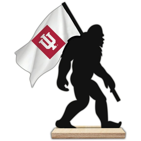 Indiana Hoosiers 18'' Team Logo Bigfoot Silhouette Desktop Art