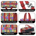 thumbnail image 3 of Teacher Tote Bag,Colorful Dog Paw Footprint Teacher Utility Tote Bag,Large Work Tote Bags for Women with Multiple Pockets,Top Zipper Closure,13.8x10.6x6.7 Inch, 3 of 5