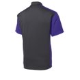 thumbnail image 6 of Sport-Tek Colorblock Micropique Sport Wick Polo-XL (Iron Grey/ Purple), 6 of 6