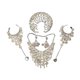 thumbnail image 3 of Conjunto de 4 joyas de boda con diseño de danza del vientre gitana, horquilla, collar y pendientes. Pendientes de clip, 3 of 8