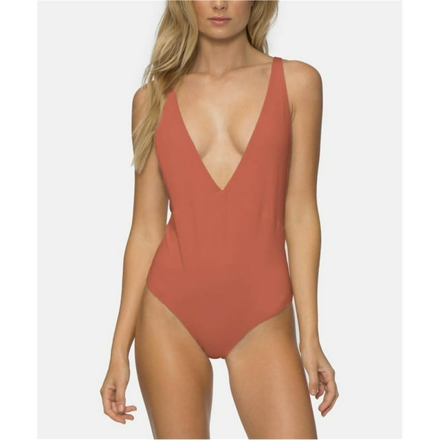 Tavik Womens Drew One Piece Tank Swimsuit, Red, X-Small
