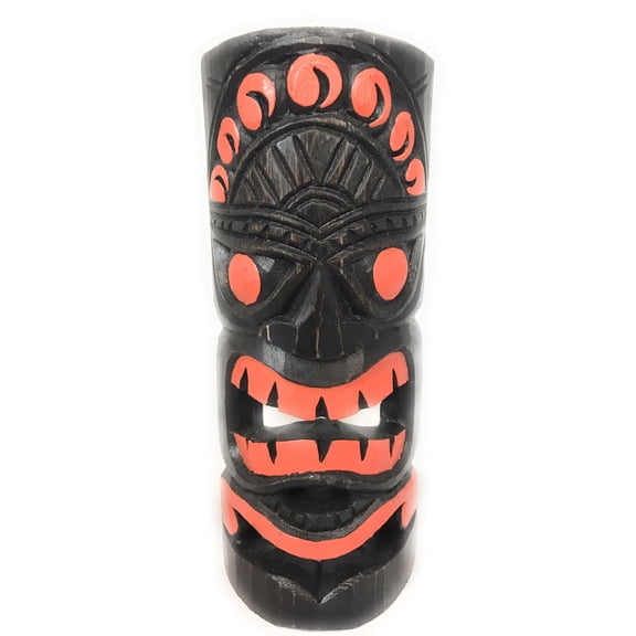 Orange Sunset Tiki Mask 12" - Carved/Painted | #dpt541130