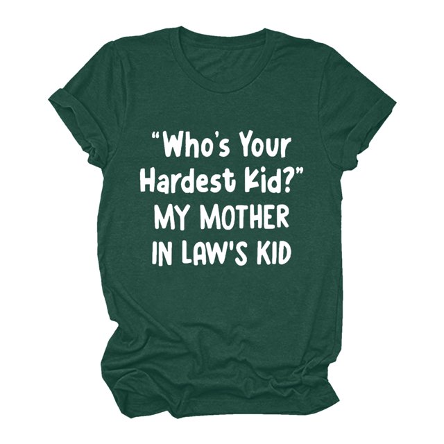Gibobby Playera de Verano para Mujer Mujeres Casual Impresión Manga Corta Tops Blusa Cuello Redondo Casual Tee Túnica Camisas(Verde,M)