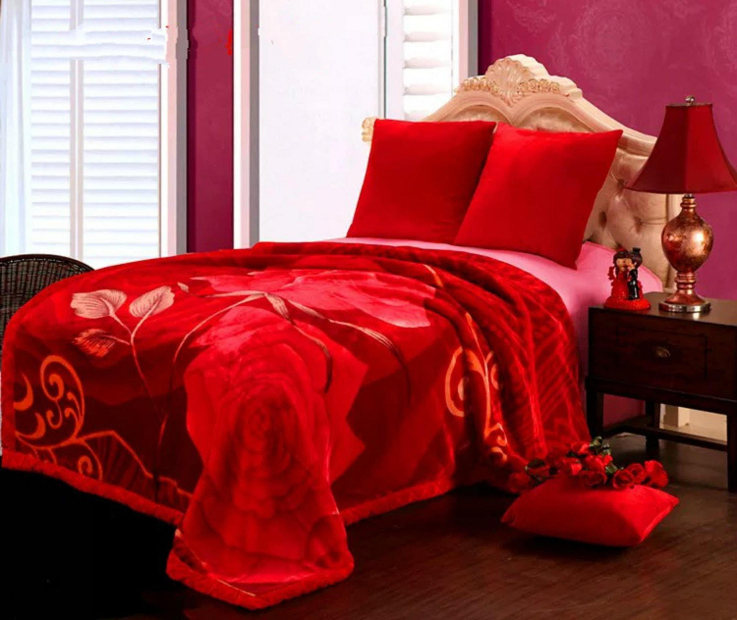 Warm Heavy Plush Korean Style Mink Raschel Blanket For Winter, 2 Ply 2