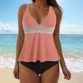 thumbnail image 2 of Gubotare Tankini Swimsuits for Women 2025 Blouson Tankini Swimsuit with Shorts - Womens Two Piece with Pockets Tummy Control Bathing Suit Modest Swimwear 2025 (Pink,Size XL), 2 of 7