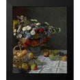 thumbnail image 2 of Monet, Claude 12x14 Black Modern Framed Museum Art Print Titled - Still Life with Flowers and Fruit, 2 of 5