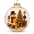 thumbnail image 2 of Fievgin Glowing Christmas Story Ornament, Light Up Mini Holiday Scene Transparent Globe with Warm LED for Tree Window Mantel, 2 of 6