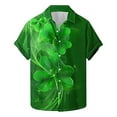 thumbnail image 2 of ZRGHAOYLQ Hawaiian Beach Shirts for Men Casual Short Sleeve Button Down Shirt Trendy Shamrock Graphic St. Patrick's Day Tops, 2 of 5