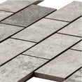 thumbnail image 5 of The Tile Life Wilds 2" x 4" Gravel Grey Matte Porcelain Mosaic Floor and Wall Tile, 1 Sheet, 5 of 6