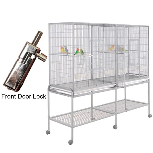 Kings Cages SLF 6421 Bird Flight Cage 65X21X62. (White)