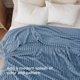 thumbnail image 3 of Manta Bedsure GentleSoft, forro polar de franela completa, 210 x 230 cm, azul, 3 of 7