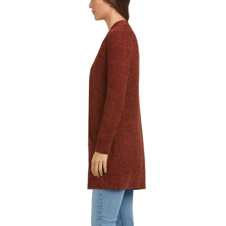 Matty M Women's Chenille Cardigan Sweater (Rust, Small) - Walmart.com